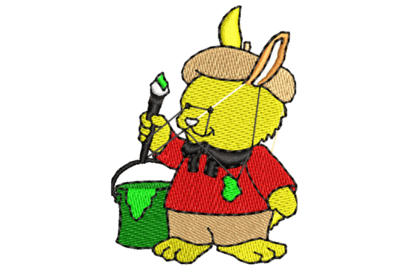 Cute Rabbit Painter