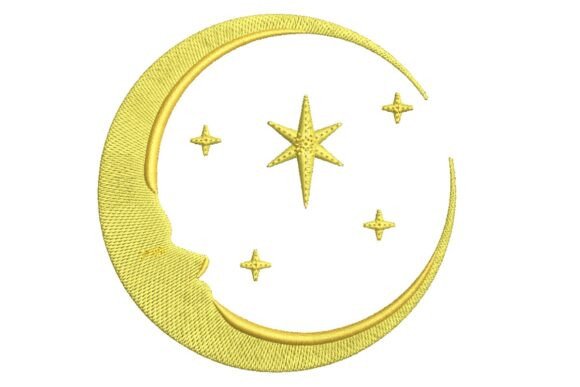 Golden Mystical Crescent Moon